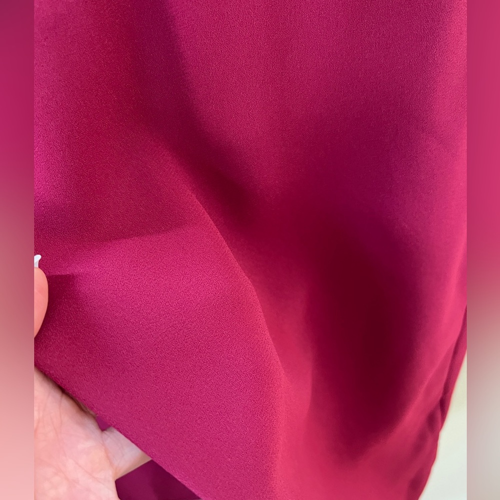 🌷💄BCBGENERATION RASPBERRY MINI DRESS W/LAYERED LAPEL SHOULDER💄🌷 - Picture 7 of 8